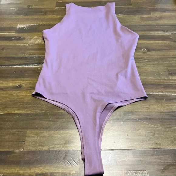 Reoria High Neck Bodysuit Soft Stretchy M Thong Top Sleeveless - Picture 6 of 6